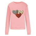 thumbnail image 4 of BLTIBY Womens Long Sleeve Sweatshirts Fall Spring Printed Round Neck Top Fashion Comfortable Loose Casual Pullover Blouse Pink XL, 4 of 4