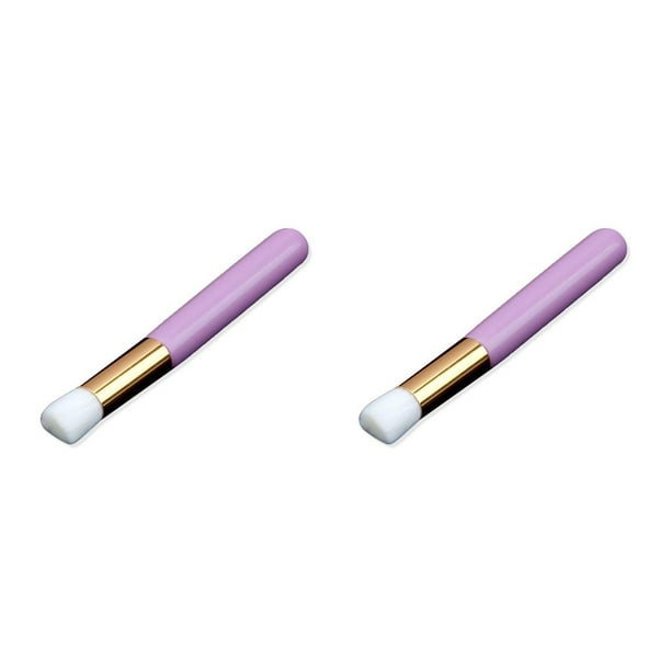 Vogacara Champú de pestañas para extensiones de pestañas, limpieza profunda, cepillos para la nariz, mango acrílico, maquillaje, cabeza de flor plana, Type2 NO2 Vogacara CBP231244
