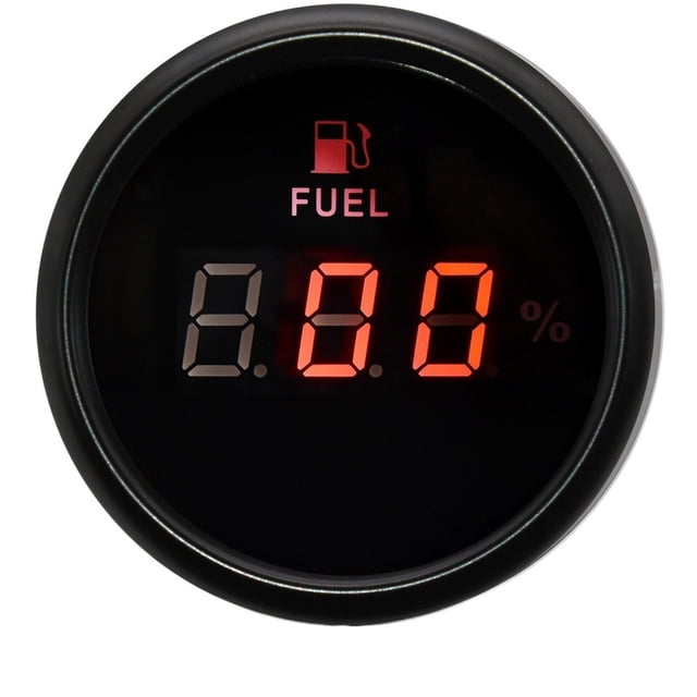 0-190ohm Fuel Level Gauge Digital Oil Tank Level Indicator Meter With Red LED Fuel Gauge ForBoat Car Truck ,Easy Setup