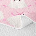 thumbnail image 5 of Manfei Cute Halloween Ghost Twin Quilt Set for Boys Girls, Pink Princess Ribbon Twin Coverlet Set, 5 of 7