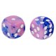 thumbnail image 3 of 10 dados cuadrados de seis caras opacos D6 de 16 mm, multicolor, blanco/dorado Rosa + azul Zulema Juego de dados de 6 caras, 3 of 8