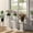 White, variant on 3 Piece Wooden Plant Stand, Square Pedestal Display Plant Stand with Fluted Panel, Flower Potted Plant Stand, White