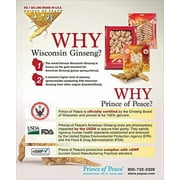 Prince of Peace Wisconsin American Ginseng 5 Year Root Jumbo Slices (3oz)