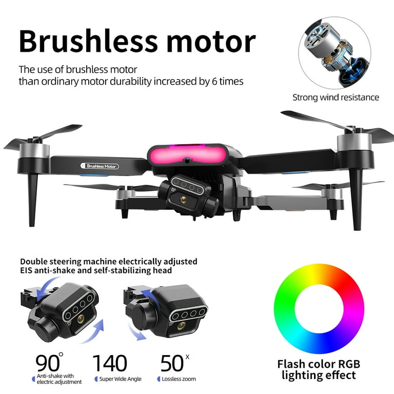 Drone Gps Avec Caméra 4K Moteur Brushless,Drones Radiocommandés Adultes