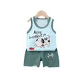 thumbnail image 1 of 12M 55Light greySummer Cute Cartoon 2pcs Niños Bebé Niños Niñas Chaleco de dibujos animados Top Shorts Pantalones Conjunto Ropa Niños Pijamas Niñas Conjuntos de ropa esquí esquí Gafas de esquí, 1 of 4