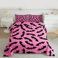 thumbnail image 2 of Manfei Horror Bat King Size Comforter Sets,Halloween Theme Bedding Comforter Set,Black Pink Bedding Set For Teens Boys,Super Cozy Room Decor Reversible,3 Pieces, 2 of 8