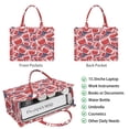 thumbnail image 2 of Large Capacity Tote Bag,Red Footballs on Blue Pattern Handbag Fashion Luxury Tote Bag,15.7"x13"x 5.1" Inches,Laptop Compatible, 2 of 6