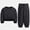 BLACK SOOT, variant on Wonder Nation Girls Fleece Sweatshirt and Joggers Set, 2 Piece, Sizes 4-18 & Plus