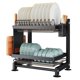 thumbnail image 1 of Escurreplatos CACAGOO de 2 niveles: ajustable, de gran capacidad y compacto para encimeras de cocina., 1 of 8