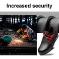 thumbnail image 3 of Steel Toe Cap Safety Shoe Covers, Universal Stretch Leather Overshoes with Adjustable Strap for Multi-Purpose Industry Protection (Size 36-46), 3 of 5