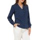 thumbnail image 4 of INSPIRAR CHIC Camisas de Manga Larga de los Años 50 para Mujeres con Estampado de Corazones y Lunares M Azul Oscuro, 4 of 7