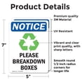 thumbnail image 2 of (2 Pack) Please Breakdown Boxes Sign, 2 of 7