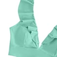 thumbnail image 4 of MGDXOX Women's Cute Ruffle Vneck Bikini Set Summer Beach Two Piece Swimsuit Tie Back Bathing Suit Cruise Outfits Mint Green S, 4 of 5