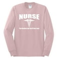 thumbnail image 2 of Nurse the Hardest Job You'll Ever Love | Mens Pop Culture Long Sleeve T-Shirt, Light Pink, 3XL, 2 of 3