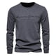 thumbnail image 3 of Camiseta de manga larga de algodón 100% para hombre, camisetas informales con estampado de letras de Color sólido para hombre, nuevas camisetas de primavera, ropa para hombre, 3 of 5