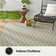 thumbnail image 3 of Nicole Miller New York Patio Country Willow Contemporary Geometric Indoor/Outdoor Area Rug, Green/Beige, 5'2"x7'2", 3 of 8