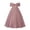 F-281Pink, variant on Big Kids Girls Formal Dress Sleeveless Off Shoulder Solid Color Bow Design Floor Length Gown Dresses For Wedding Party,Beige,14-15 Years