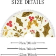 thumbnail image 2 of GZHJMY Christmas Tree Skirt, 30" Xmas Tree Skirts Christmas Leaf Flower Christmas Tree Mat for Christmas Holiday Party Ornaments, 2 of 6