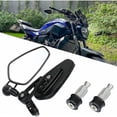 thumbnail image 4 of Motorcycle Handlebar Mirrors Motorbike Mirrors Compatible Xj6 Mt01 Mt03 Mt07 Mt09 (black) G, 4 of 5