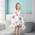 thumbnail image 6 of White Fairy Castle Pattern Hooded Bath Towel，50"x30" for Ages 3 To 12 Kids, Quick Dry Lightweight Soft Microfiber Hood Beach Towel Cover Up for Kids, 6 of 7
