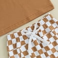 thumbnail image 6 of Bagilaanoe 2pcs Toddler Baby Boy Shorts Set Sleeveless Tank Tops + Checkerboard Shorts 6M 12M 18M 24M 3T Kids Casual Summer Clothes, 6 of 7