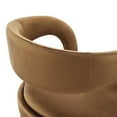 thumbnail image 6 of Counter Stool Chair, Brown Gold, Velvet, Bar Pub Cafe Bistro Dining Kitchen Hospitality Restaurant, Modern Contemporary Boutique HB35924, 6 of 10