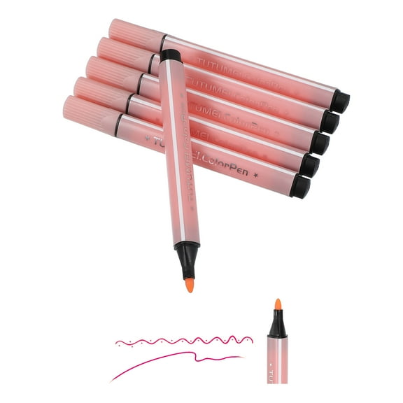 Colored Markers, Grey Pink 6 Pack Washable Coloring Markers Water Color Pens