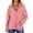 Pink, variant on EDFBUYKRS Female Long Sleeve Sweatshirt Plus Size Sweatshirts for Women Crewneck Casual Tunic Tops Long Sleeve Shirts Size S