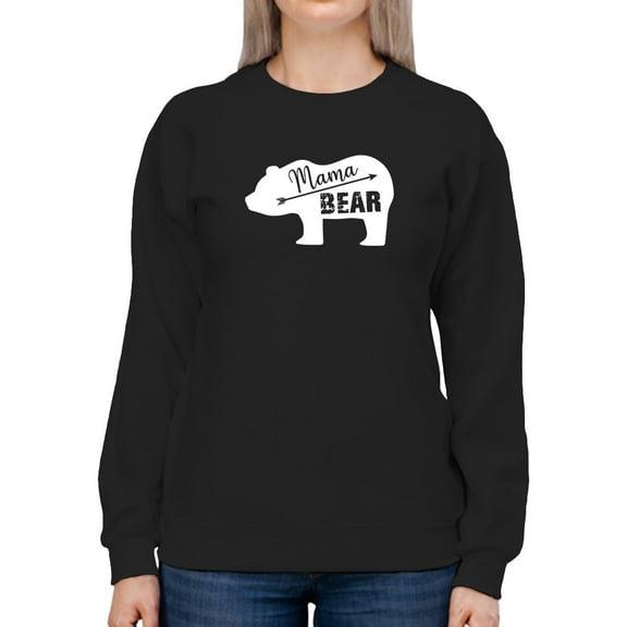 Mama Bear Outline Drawing Sweatshirt Women -GoatDeals Designs, Female Large