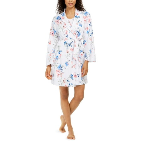

Charter Club Cotton Floral Print Wrap Robe Womens