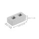 thumbnail image 2 of Building Miniatures Miniature Brick Block Dollhouse Building Supplies Ceramic Grey for Crafting 100Pcs, 2 of 5