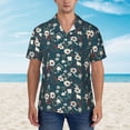 thumbnail image 5 of Uemuo Vintage Floral Printed Regular Fit Short Sleeve Casual Hawaiian Shirt for Men,Aloha shirt,Tropical shirt,Floral print shirt,Vacation Beach shirt-XX-Large, 5 of 9