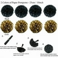 thumbnail image 6 of 21 Pcs Hanging Paper Fans, Pom Poms Flowers for Birthday Parties, Bridal Showers, Baby Showers, Wedding Party Decoration, Black, 6 of 7