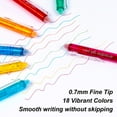 thumbnail image 3 of Erasable Gel Pens, 18 Colors Lineon Retractable Erasable Pens Clicker, Fine Point, Make Mistakes Disappear, Assorted Color Inks for Drawing Writing Planner and Crossword Puzzles, 3 of 7