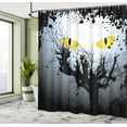 thumbnail image 5 of Ambesonne Horror House Shower Curtain, Scary Hunt Eyes, 69"Wx70"L, Yellow Black, 5 of 5