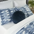 thumbnail image 3 of Mina Victory Shag Yarn Shimmer Modern Polyester Throw Pillow in Navy, 3 of 5