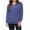 Dark Blue, variant on Womens Sweatshirt V Neck Casaul Long Sleeve Pullover Tops Solid Color Trendy Clothes with Pocket Dark Blue L