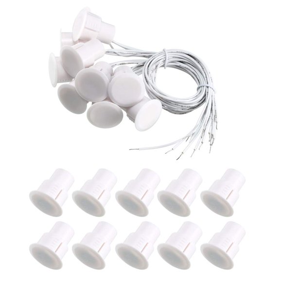 VictorsHome Magnetic Reed Switch RC-36 NC Recessed Wired Window Door Contact Sensor for Home Security and Burglar Alarm Systems 10 Pcs