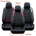 thumbnail image 5 of Eluto 5 Seat Cover Full Set, Waterproof Luxury PU Leather Comfortable, Non-slip, Front Interior Accessories Cushion Universal Fits Car, Truck, SUV, 5 of 10