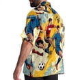 thumbnail image 3 of Football Men's Short Sleeve Casual Printed Button Down Beach Shirts - Summer Fashion Tops, 3 of 6