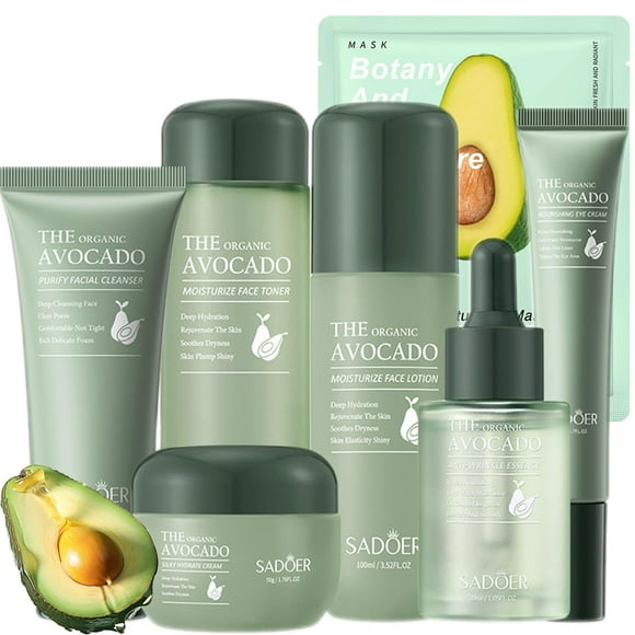 Set de cuidado de la piel Etuanxi Avocado 11 en 1 con limpiador facial y más