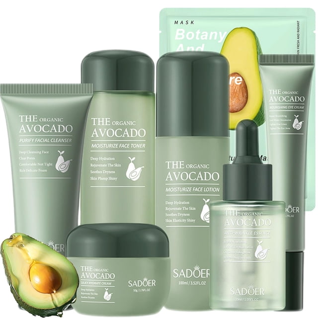 Set de cuidado de la piel Etuanxi Avocado 11 en 1 con limpiador facial y más
