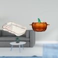 thumbnail image 2 of Elegante Bandeja Para Servir Comida Y Tocador Con Forma De Calabaza, Con Tapa, Ideal Para Desayuno, Cafetería, Almacenamiento De Cosméticos Y Tarro Para Galletas Y Dulces, Tazón Naranja., 2 of 8