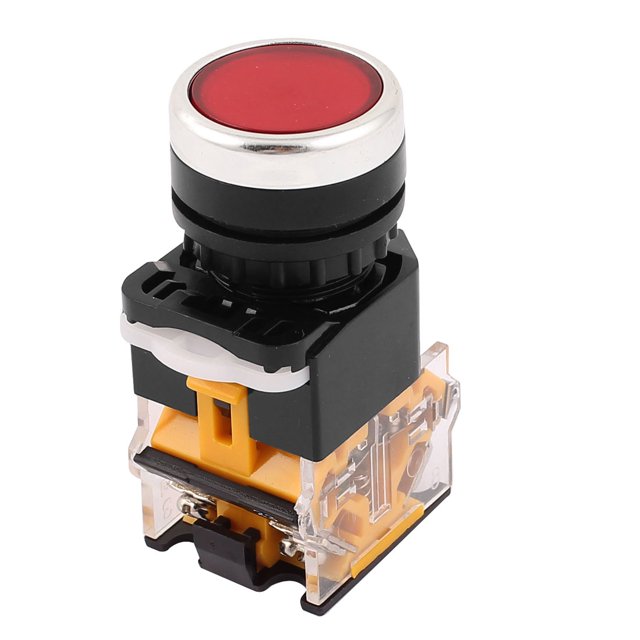 Pulsador interruptor autoblocante AC 380V 10A 1N0 1NC con Luz 220V