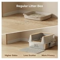 thumbnail image 3 of XL Stainless Steel Cat Litter Box, 23x14.6x10.2 inch High Sided Metal Litter Box with Lid & Scooper, Non-Stick Odor Control for Large & Multiple Cats, 3 of 8