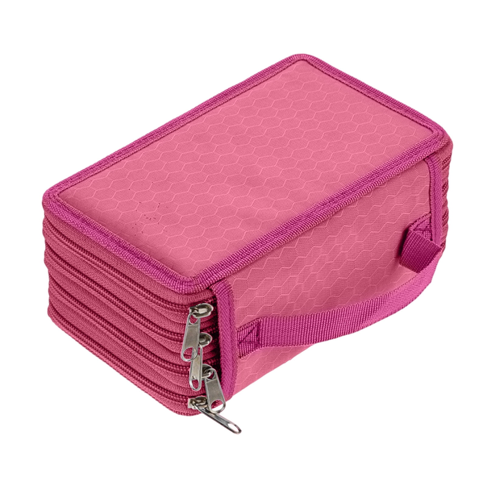 5pcs Zippered Pencil Case-Canvas Handy Pencil Holders for for Watercolor Pencils, Crayola Colored Pencils, Marco Pencils C