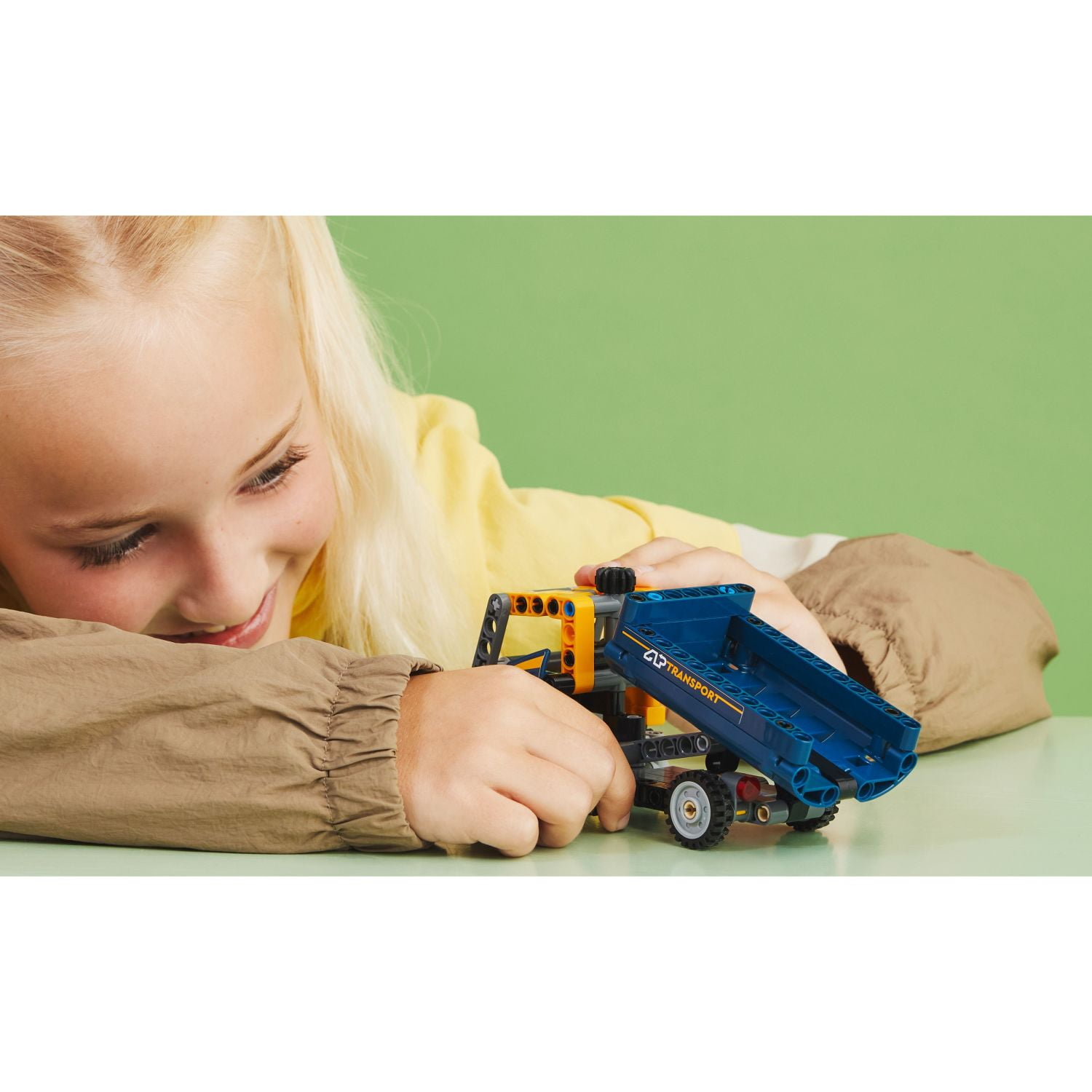 LEGO Technic Dump Truck 2in1 Toy Building Set, Model Construction Vehicle and Excavator Digger Kit, Engineering Building Toys for Back to School, Gift for Kids, Boys, Girls Ages 7+ Years Old, 42147