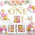 thumbnail image 7 of Baby Girl 1st Birthday Decorations, First Birthday Decorations for Girl, Little Miss Onederful Backdrop Balloon Banner Boxes Crown for Pink One Year Old Birthday Party Supplies, 7 of 7