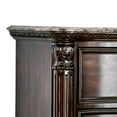 thumbnail image 2 of Transitional Wood Night Stand With Genuine Marble Top, Brown, 2 of 2
