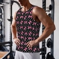 thumbnail image 5 of Picia polka dot with pink bows Printed Men’s Performance Tank, Men's Workout Tank Top Moisture-Wicking Tank Top Muscle tee, Breathable Workout Shirt-4X-Large, 5 of 7